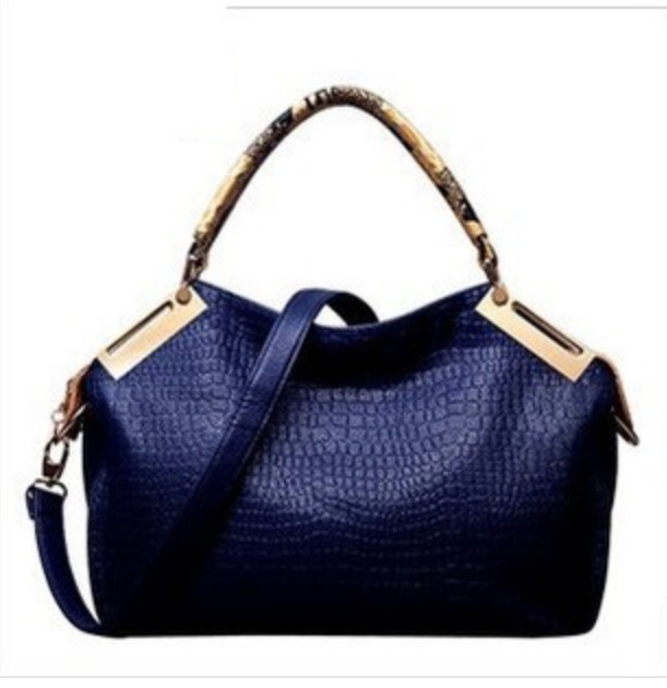 Fashion Women PU Leather Bags Stone Grain Handbags Classic Lady Crocodile Shoulder Bags