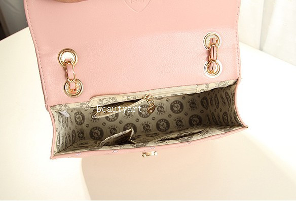 Hot sell evening bag Peach Heart bag women leather handbags Chain Shoulder Bagbags