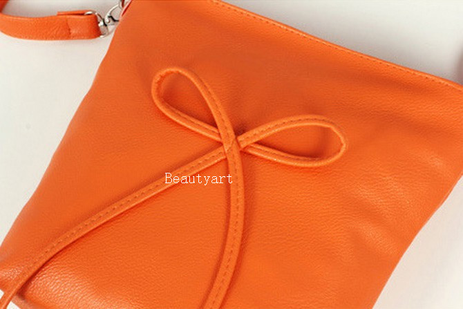 fashion bow messenger bags women summer PU handbag one shoulder bags
