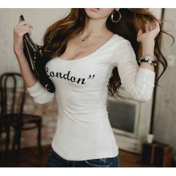 2014 New Sexy slim long-sleeve shirt women basic top women Party Fashion t-shirt women tops