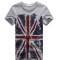 2014 Men's T Shirt Flag Pattern O-neck Casual Short-Sleeve T-shirt for Male
