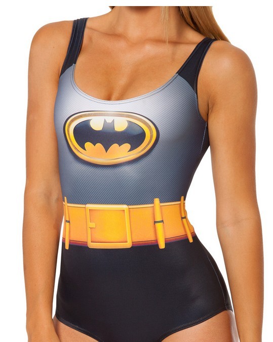 2014 New Galaxy digital print beach swimwear women Batman Cape Suit swimsuit
