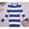 New Arrival O-Neck Knitted Sweaters Lady Long Sleeve Stripe Sweater Pullover JH-SW-050