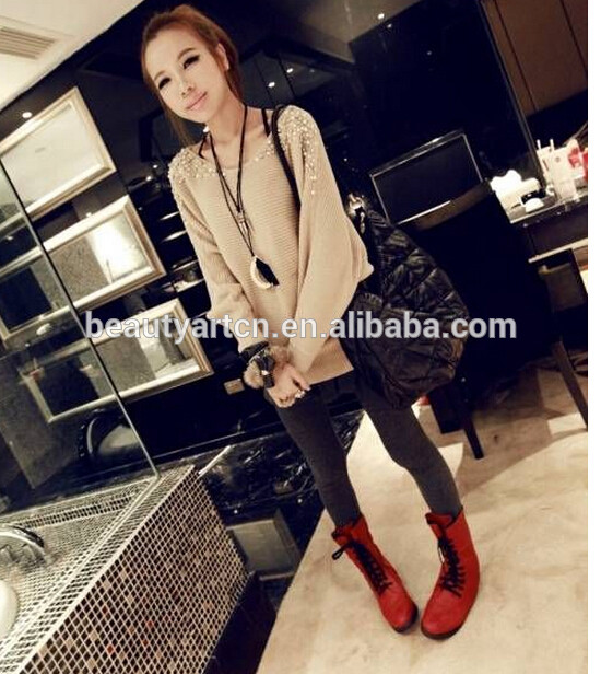 Women Sweater New Fashion Beading Knitted Loose Warm Casual Knitwear JH-SW-063