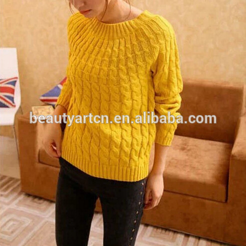 New Loose Sweater Pullover Fashion Casual Women's Round Neck New Knit Jumper Pullover JH-SW-061