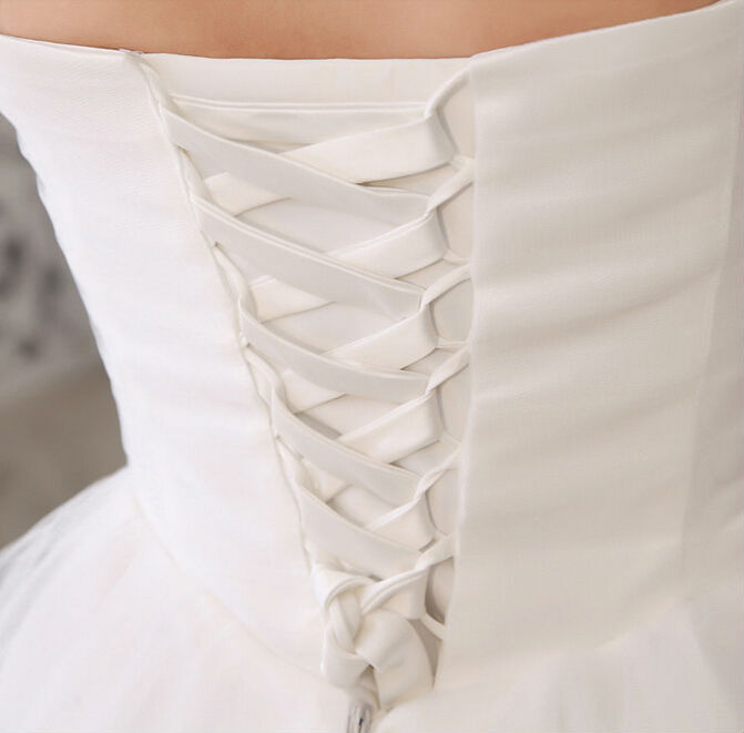 Elegant Mermaid Sweetheart Beaded Organza Chapel Wedding Dress Party dress