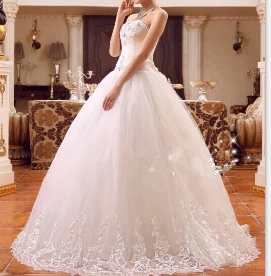 sexy beautiful lace up beads lace pattern floor length wedding dresses bridal ball gowns dress