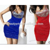 2014 Europe and the United States V neck Slinky sequined dress sexy clubwear evening dress