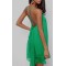 Dress sexy back in fine condole belt metal buckles cross hollow out sleeveless pure color chiffon dress
