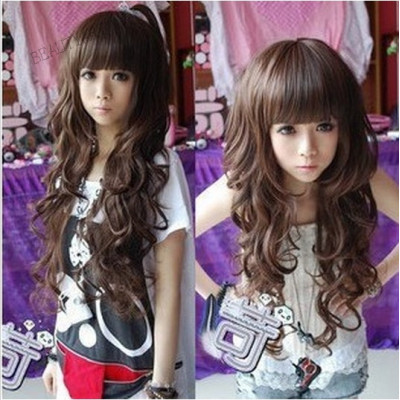 Lady fashion wig Long curly wigs cosplay wigs synthetic hair wigs JH-JF-002