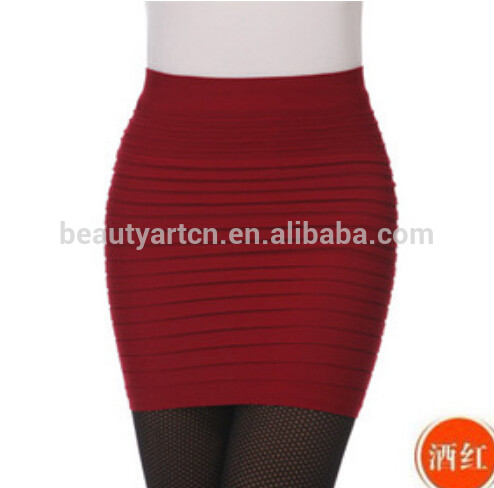 Women Summer Pleated Skirt Candy Color Ladies High Waist Short Skirts Elastic A-line Mini Bodycon Saias JH-SK-003
