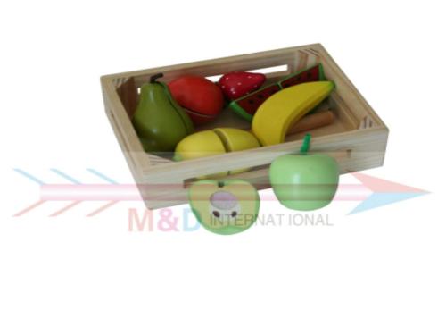 fruits with wooden box
