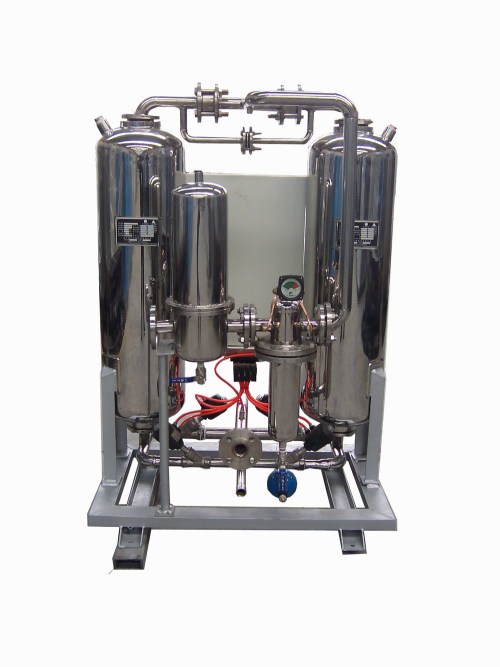 Stainless steel heatless desiccant air dryer for speical gas ,medical and food line