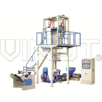 SJ-55 Two color HDPE LDPE plastic film blowing machinery,printing machine,film extruder