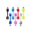 Acrylic Silicone Dice Stud Earrings for Wholesale JL-600