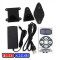 Pro Digital Dual Hurricane Black Tattoo Power Supply with Foot Pedal Clip Cord WHITE JL-749