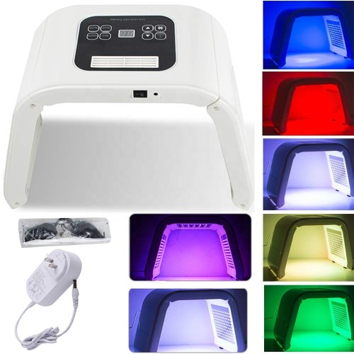 Máquina de fototerapia PDT LED portátil Equipo de cuidado facial de regeneración de la piel de fotones de 7 colores