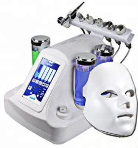 7 en 1 Microdermabrasion Inyector de agua máquina facial de oxígeno en el hogar