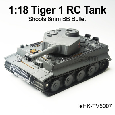 1-18 Scale RC tiger1 Tank, Shoots 6mm BB Bullet