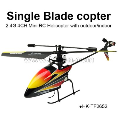 2.4G 4CH Mini Single Blade RC Helicopter with outdoor indoor