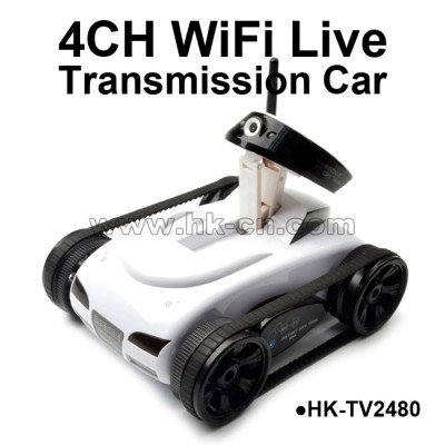 Ipad/ipod/iphone touched wifi controlled rc tank with real time transmission