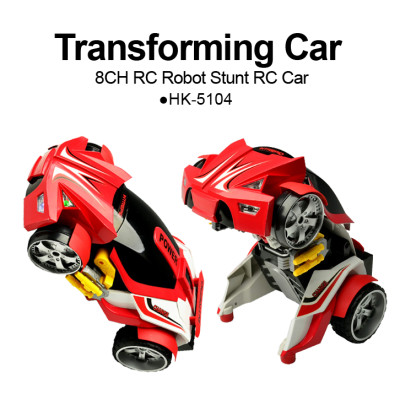 8CH RC transforming robot stunt car