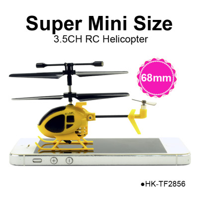 Gift 68mm Super Mini Size 3.5CH Metal RC Helicopter