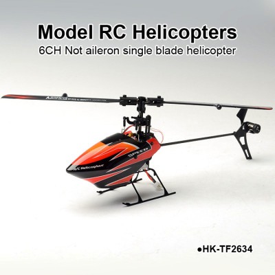 Models 6CH single blade RC helicopter with gyro Not aileron