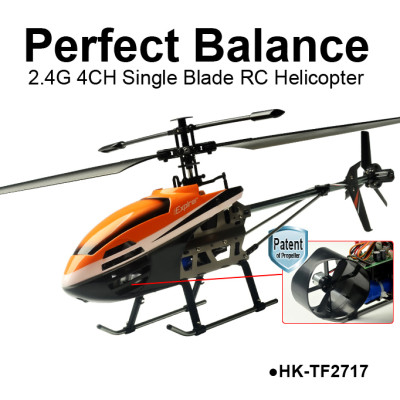 Model 2.4G 4CH Perfect Balance Single Blade RC Helicopter