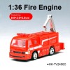 TOYABI 1:36 gogo fast lane fire engineering radio control fire truck cars gift for sale