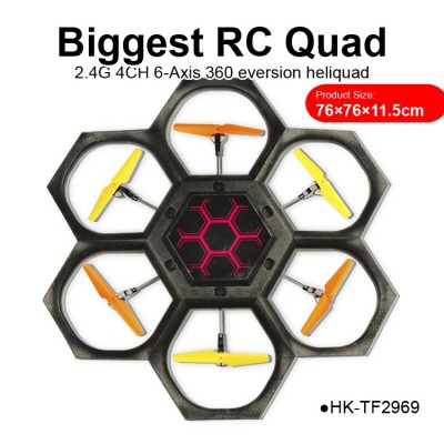 Toyabi wholesale biggest RC hexacopter largest 6-axis blade heliquad 2.4G 4CH 360 rotation quadcopter