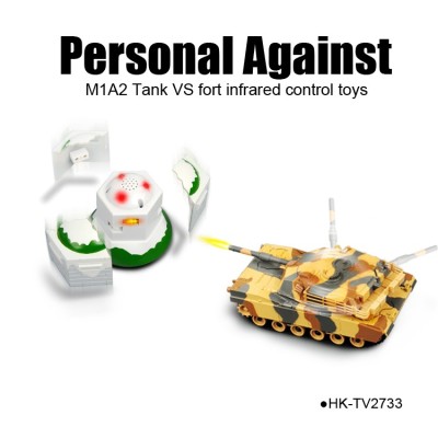 Persenal against M1A2 tank vs fort infrared control battle toys