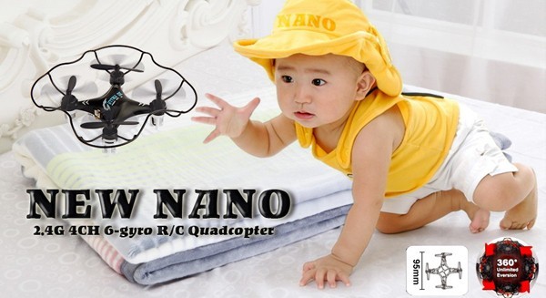 Wholesale nanoquad mini RC drone 4CH 6-gyro 360 degree flips toys HK-TF3007-7