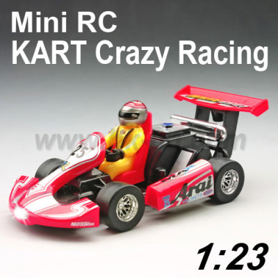 1:23 Scale Mini RC KART Crazy Racing Toys Car With LEDs Light (HK-TV3023)
