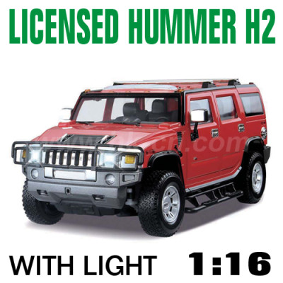 1:16 Scale Licensed Hummer H2 With LED lights and 4 colors (HK-TV8056A)
