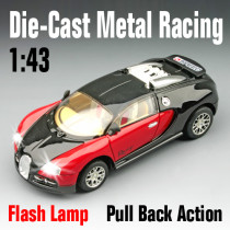 1:43 Scale Die-Cast Super Metal Racing With LED Lights