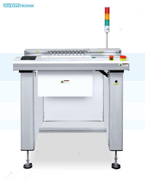 PCB reject conveyor SMD-1B100XL behind AOI and SPI