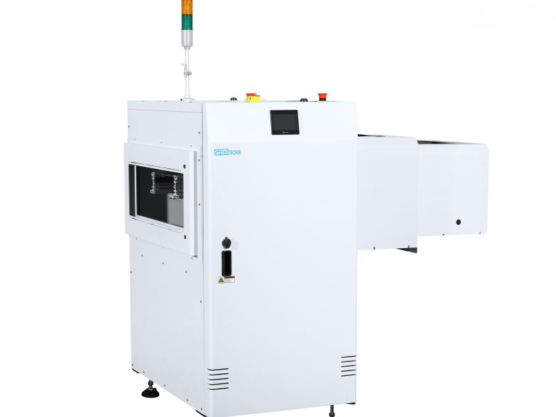 PCB handling conveyor with telescopic gate for operator access