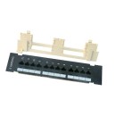 Wall-Mount Cat5e Patch Panel, 12 port, 568B, RJ45 Ethernet