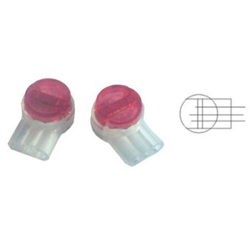 UR2 Splicing Connector, -Gel Filled, 19-26 AWG, 3 Wire Splice, Polypropylene material- Red
