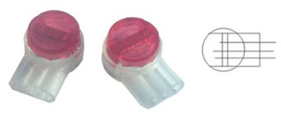 UR2 Splicing Connector, -Gel Filled, 19-26 AWG, 3 Wire Splice, Polypropylene material- Red