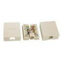 RJ45 unshielded Modular Single Port Surface Mount box yellow
