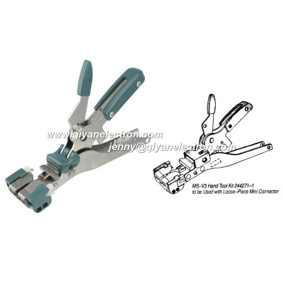 ms-v3 244271-1 AMP Picabond hand Crimp Tool Wide Handle VS-3 Picabond Ratchet Crimper