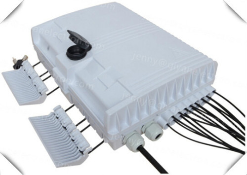 Outdoor fiber optic PLC Splitter plastic Distribution Box 16 Core for FTTH