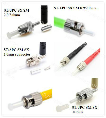 ST/PC/APCUPC Singlemode/multimode simplex ø0.9/2.0/3.0mm Fiber Optic Connector