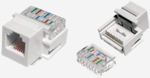 RJ11 telephone keystone jack