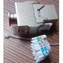 Toolless Cat5e/cat6 keystone jack shielded (Conector femea blindado CAT.5e/cat6)