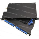 1U 2U Rotatable Rack Mount Patch Panel Max 96 Cores Metal material