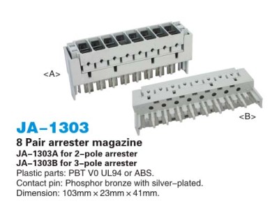 8 pair  arrester magazine/over-voltage protection magazine                        JA-1303