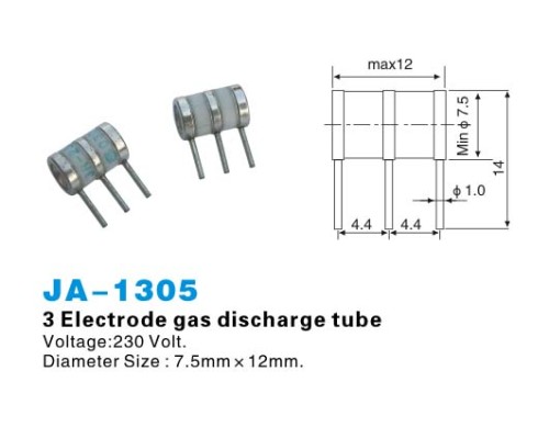 3 tubes à décharge de gaz Electrode JA-1305